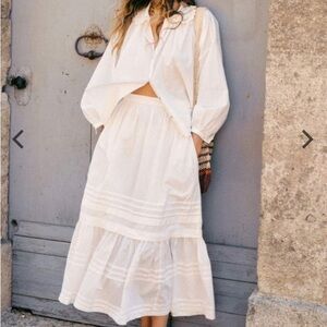 Christy Dawn The Gabrielle Skirt in Pearl